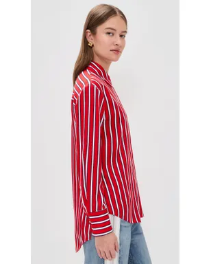 ALICE + OLIVIA ディミトラ オーバサイズ ハイロー ボタンダウンシャツ - サムネイル4