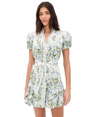 ALICE + OLIVIA Cora 半袖ティアードミニシャツドレス - サムネイル1