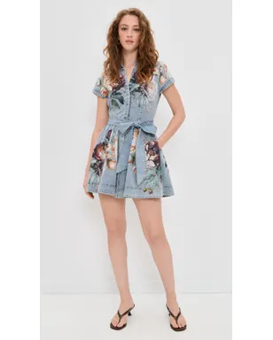 ALICE + OLIVIA ルーシー ミニ デニム シャツドレス - サムネイル5