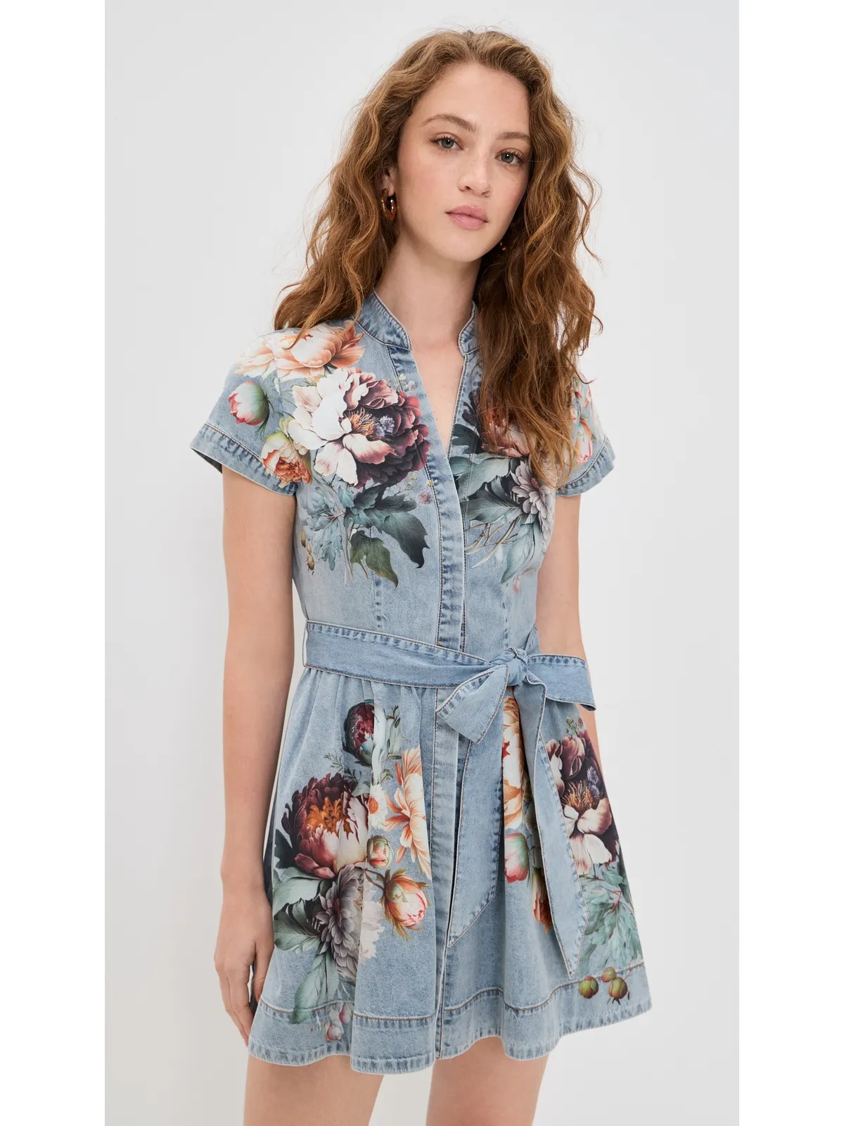 ALICE + OLIVIA ルーシー ミニ デニム シャツドレス - 画像2