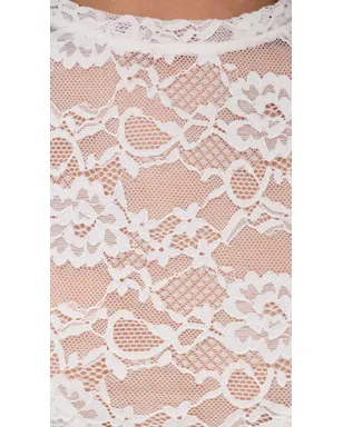 ALICE + OLIVIA Tess Lace Tee Off White - サムネイル6