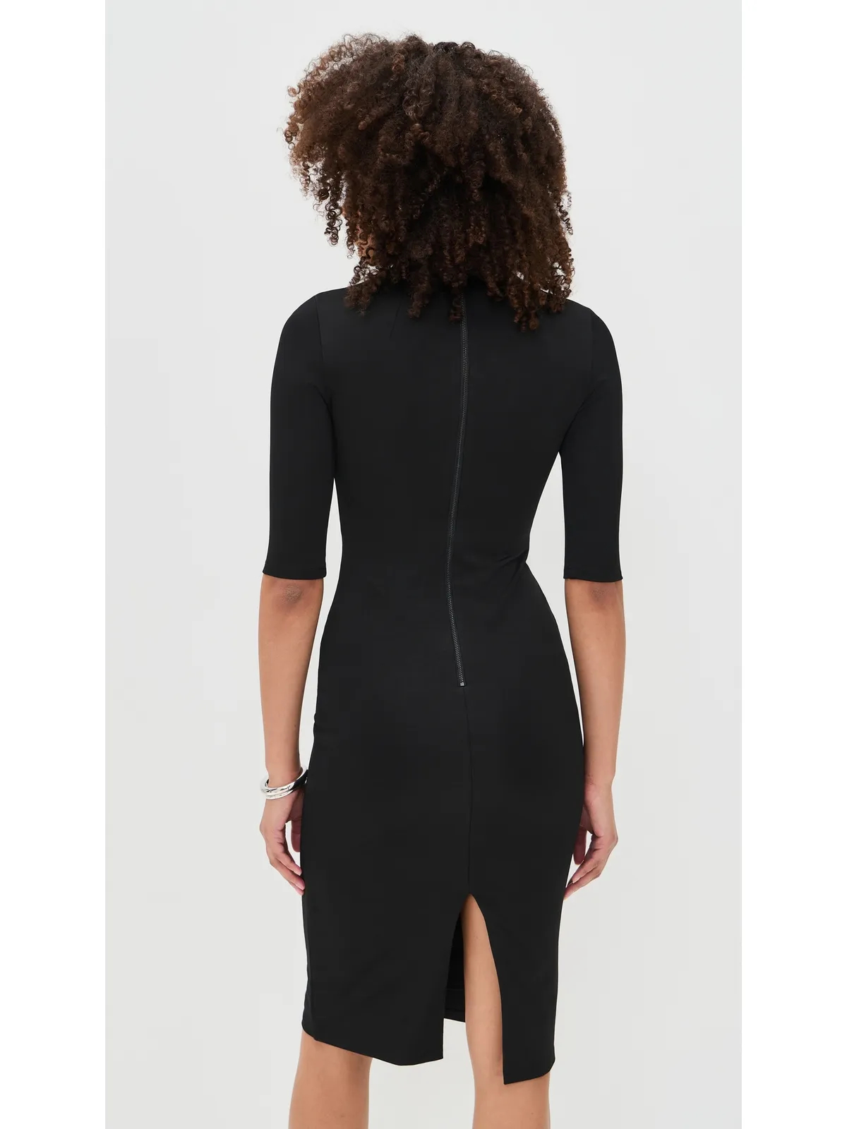 ALICE + OLIVIA Delora フィット・モックネック・ドレス - 画像3