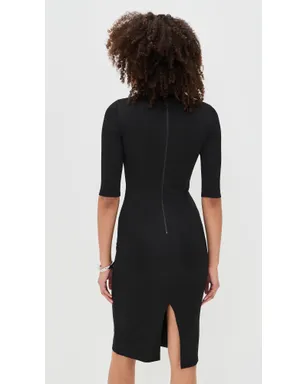 ALICE + OLIVIA Delora フィット・モックネック・ドレス - サムネイル3