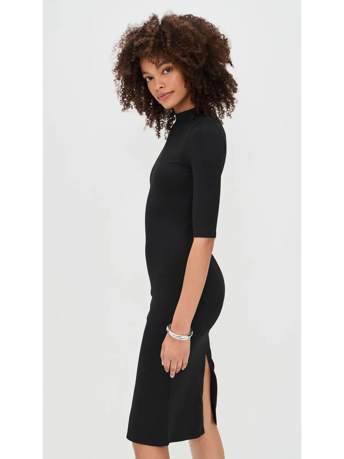 ALICE + OLIVIA Delora フィット・モックネック・ドレス - 画像4