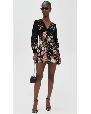 ALICE + OLIVIA イレーヌ ミニドレス ソーラー・ストレングス ブラック - サムネイル5