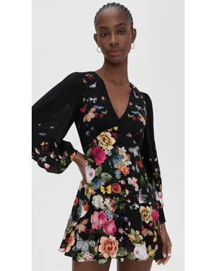 ALICE + OLIVIA イレーヌ ミニドレス ソーラー・ストレングス ブラック - サムネイル2