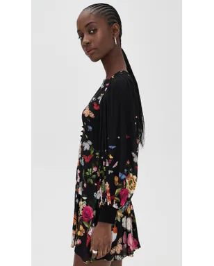 ALICE + OLIVIA イレーヌ ミニドレス ソーラー・ストレングス ブラック - サムネイル4