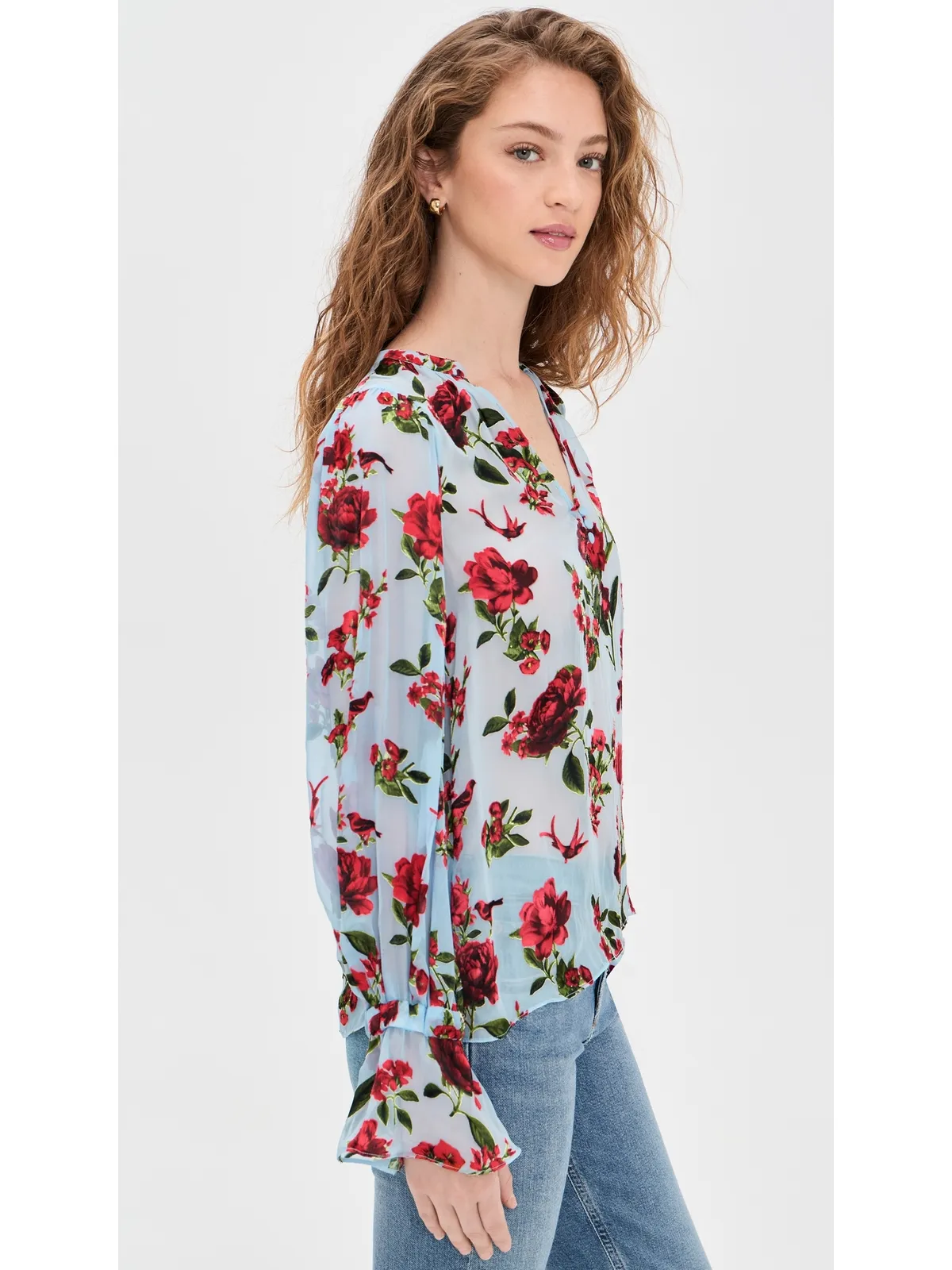 ALICE + OLIVIA Moranne ブラウス ラッフルスリーブ トップス - 画像4
