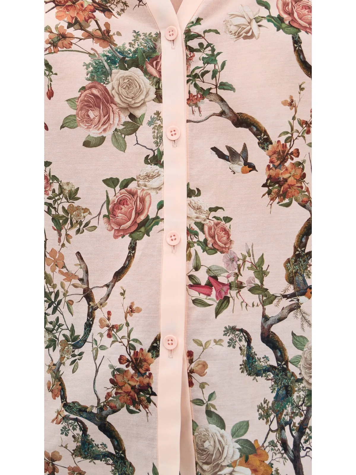 ALICE + OLIVIA Charis 長袖ボタンダウンブラウス Sunset Grove English Rose - 画像6