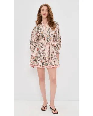 ALICE + OLIVIA Lucyミニシャツドレス Sunset Grove English Rose - サムネイル5