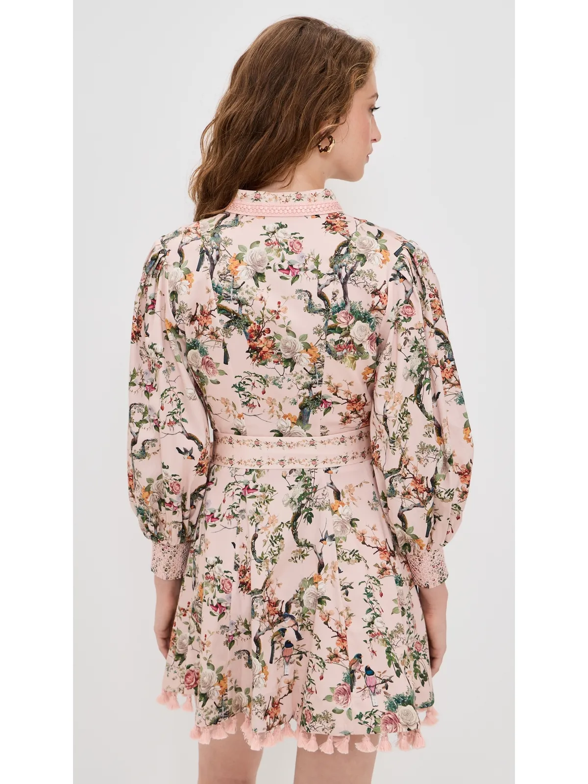 ALICE + OLIVIA Lucyミニシャツドレス Sunset Grove English Rose - 画像3
