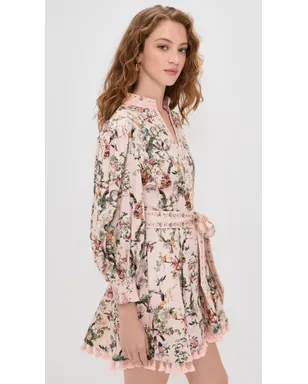 ALICE + OLIVIA Lucyミニシャツドレス Sunset Grove English Rose - サムネイル4