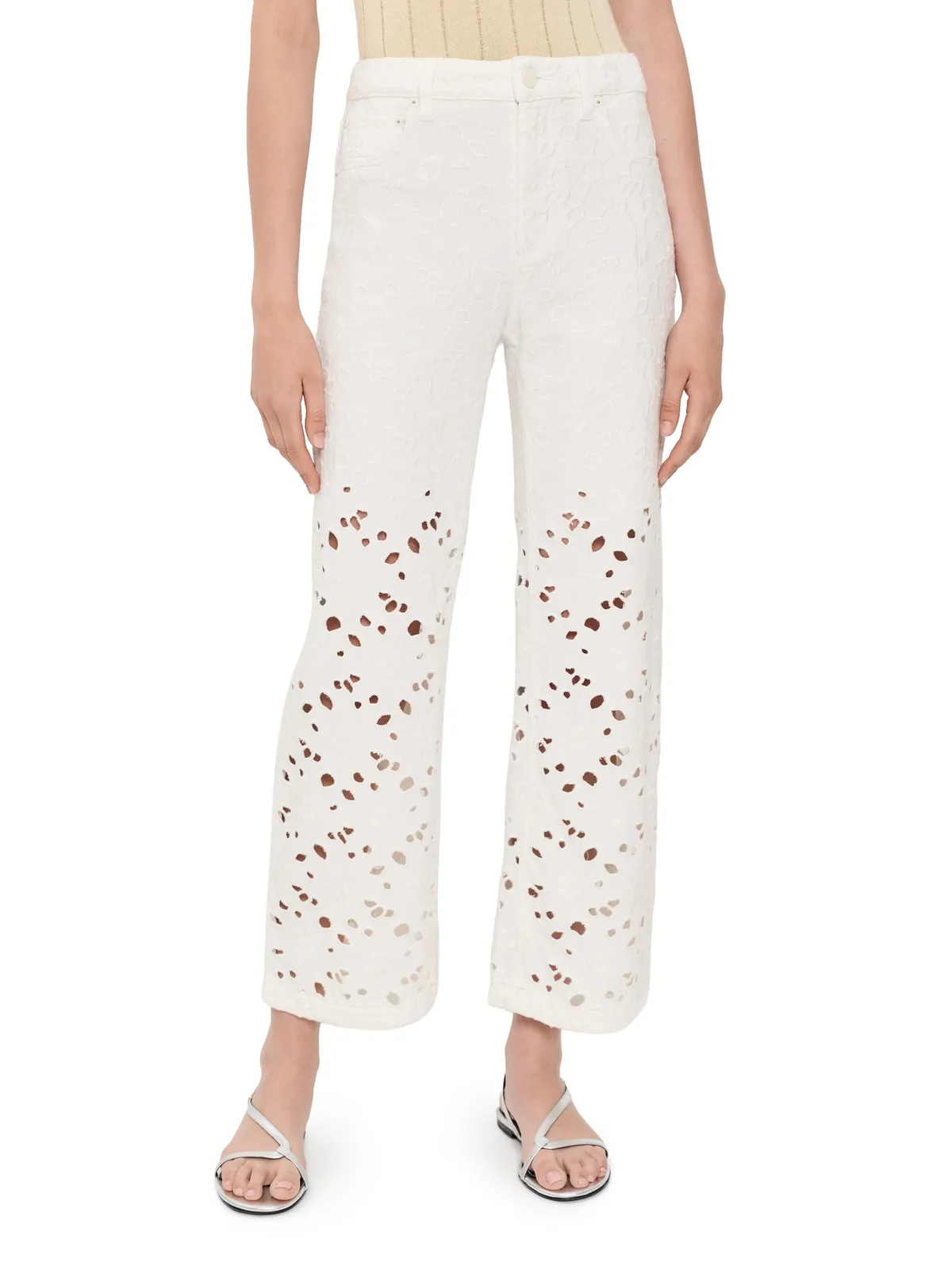 ALICE + OLIVIA シック アンクル丈ジーンズ Off White - 画像1
