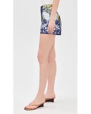 ALICE + OLIVIA ヘラ バックジップショーツ アンティークスクロール柄 - サムネイル4