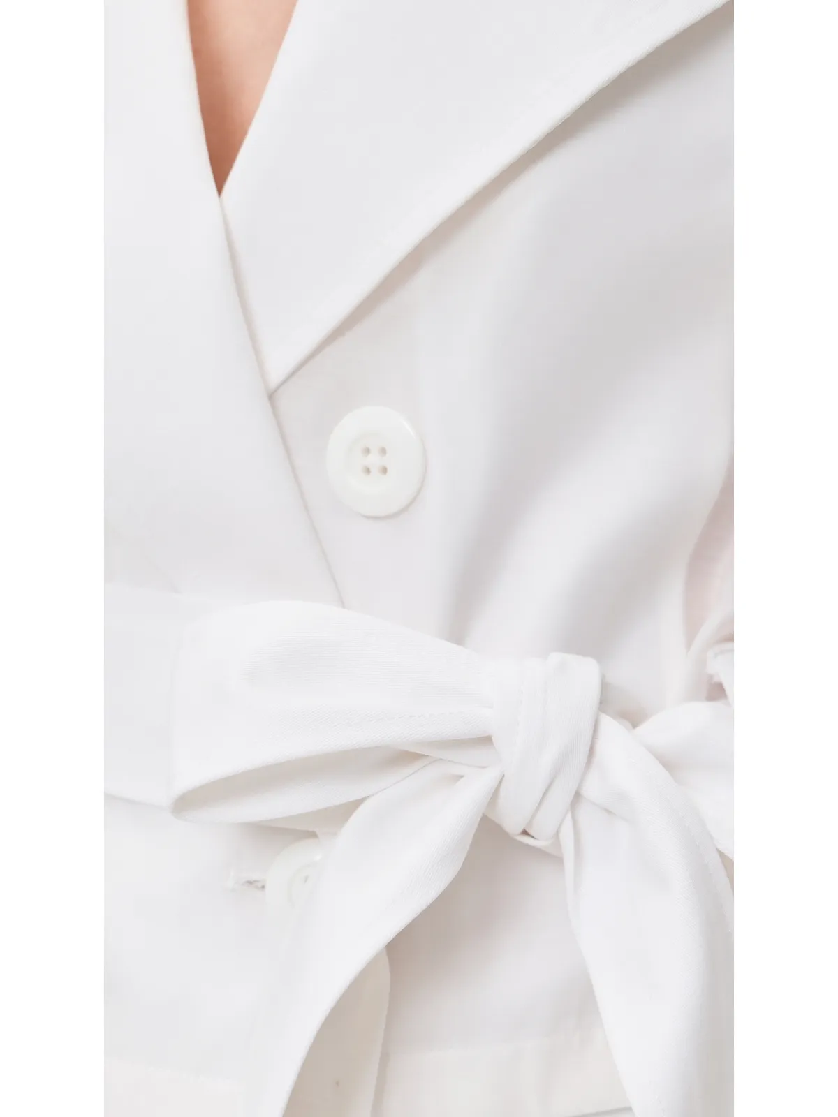 ALICE + OLIVIA キース シアー コンボ クロップド トレンチ コート ベルト付き オフホワイト - 画像6