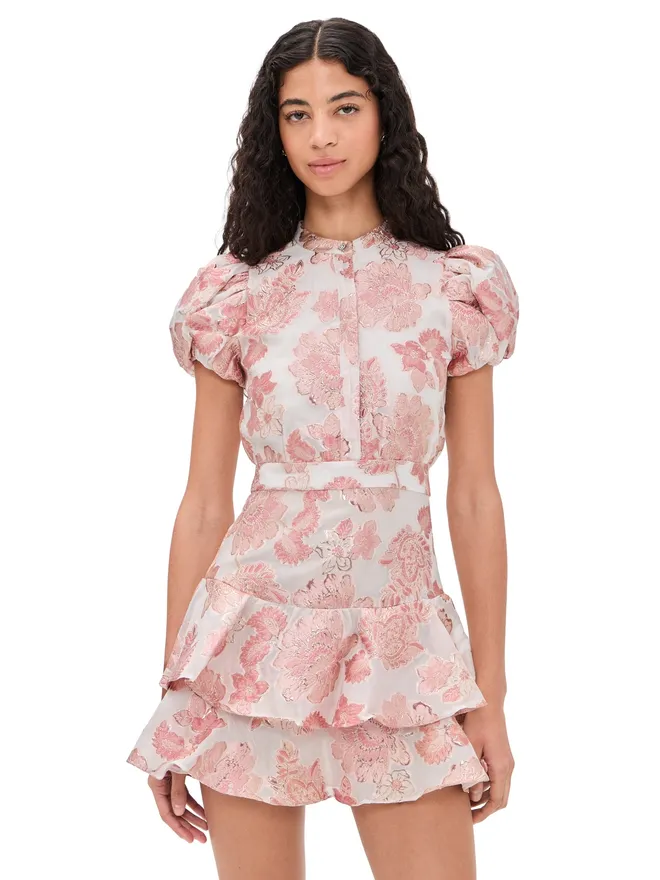 Alice + Olivia ALICE + OLIVIA ロリン シャツドレス（English Rose）の商品画像