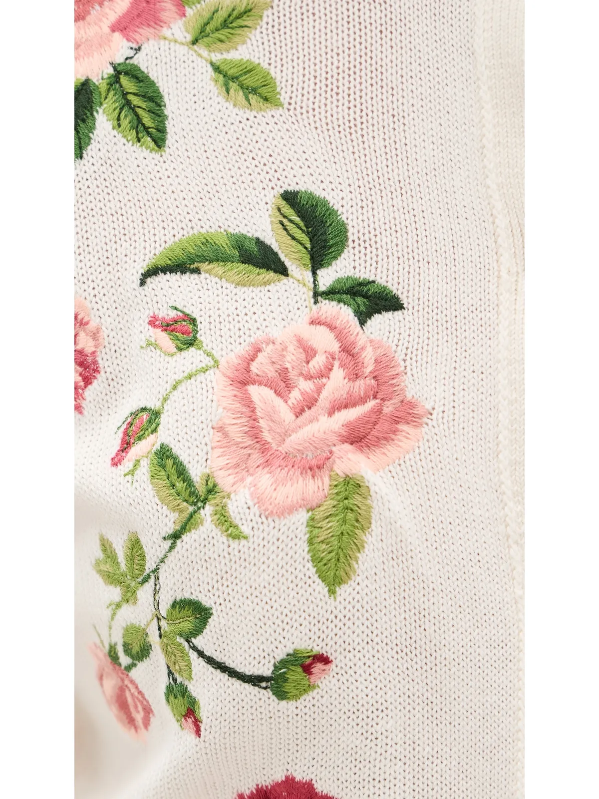 ALICE + OLIVIA 刺繍入りカーディガン ガーデンゴシップ オフホワイト - 画像6