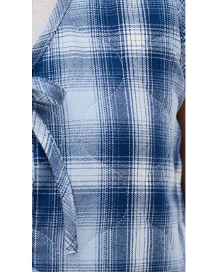 ALIGNE Mario Tie Front Waistcoat Blue Check - サムネイル6