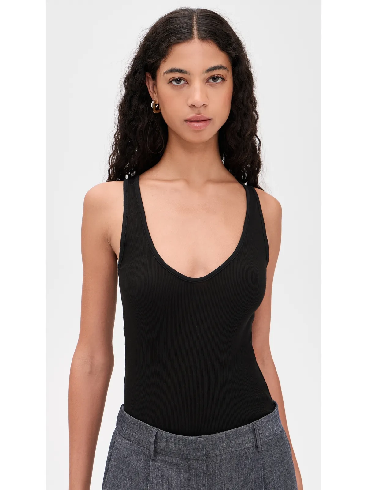 ALL THREE Claire V-Tank Black - 画像2