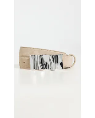 Altuzarra カプチーノ色のオーガニックバックルベルト - サムネイル2