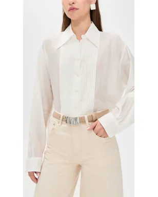 Altuzarra カプチーノ色のオーガニックバックルベルト - サムネイル3