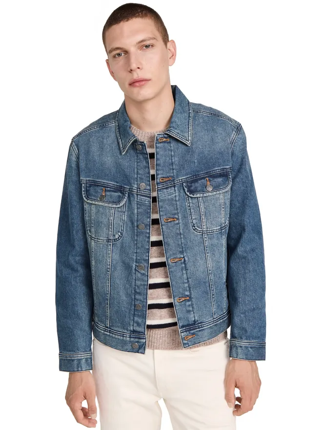 A.P.C. A.P.C. ウォッシュドストレッチ デニムジャケット ダークネイビーの商品画像