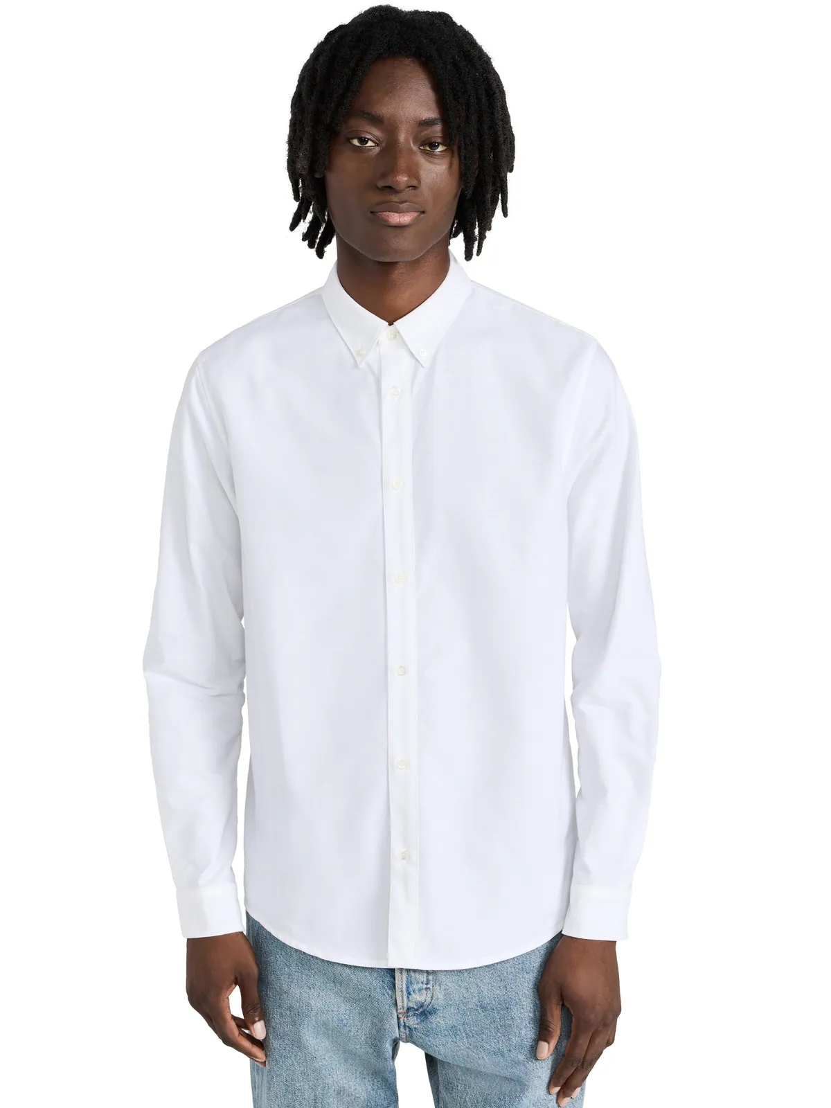 A.P.C. オックスフォード ボタンダウン シャツ ホワイト XS - 画像1