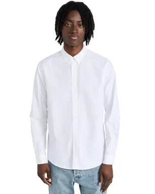A.P.C. オックスフォード ボタンダウン シャツ ホワイト XS - サムネイル1