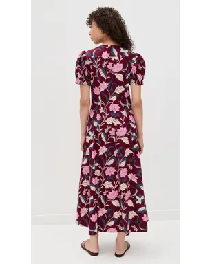Apiece Apart Dia マキシドレス Essa Floral Merlot - サムネイル3