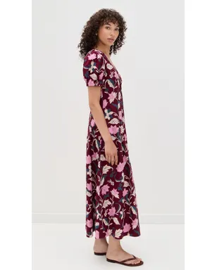 Apiece Apart Dia マキシドレス Essa Floral Merlot - サムネイル4