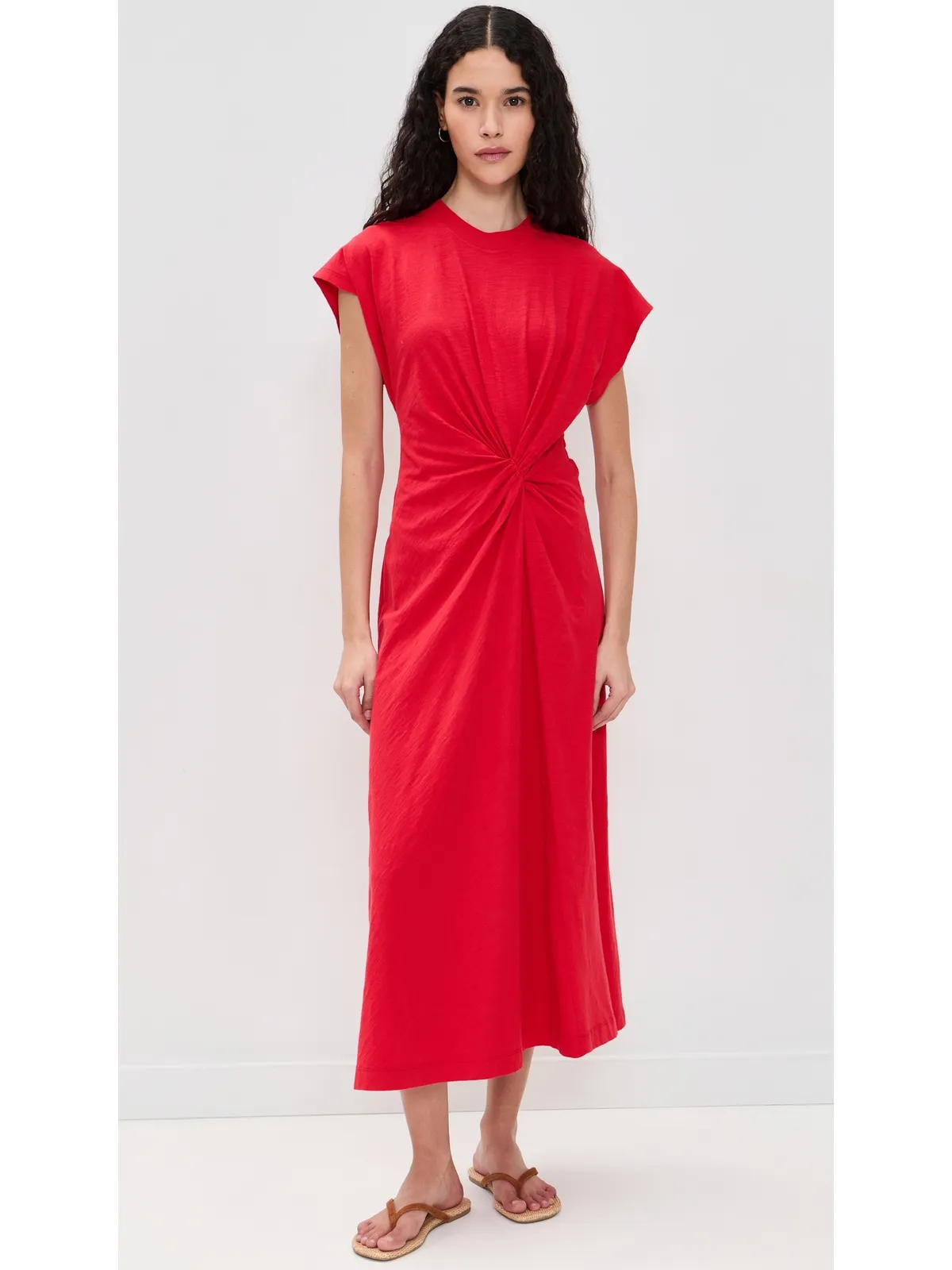 Apiece Apart Volta Twist Dress Samba Red - 画像2
