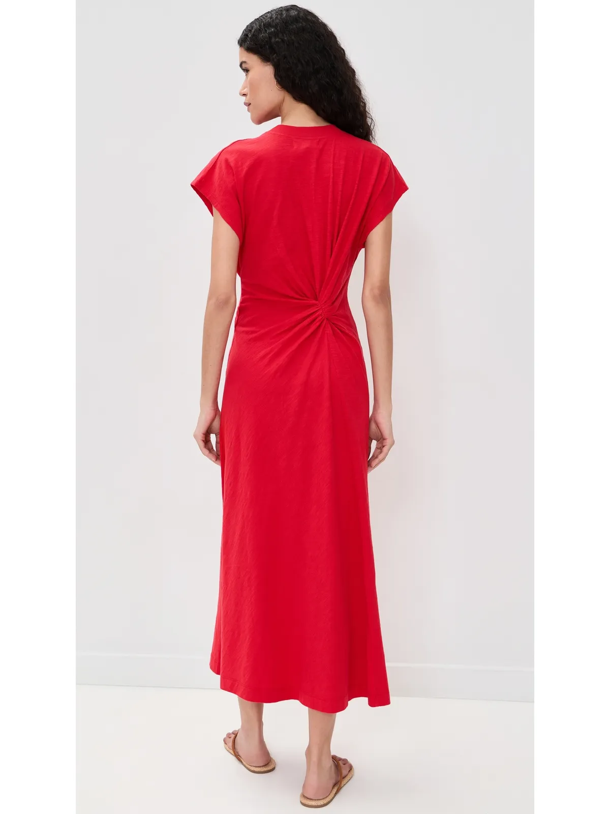 Apiece Apart Volta Twist Dress Samba Red - 画像3