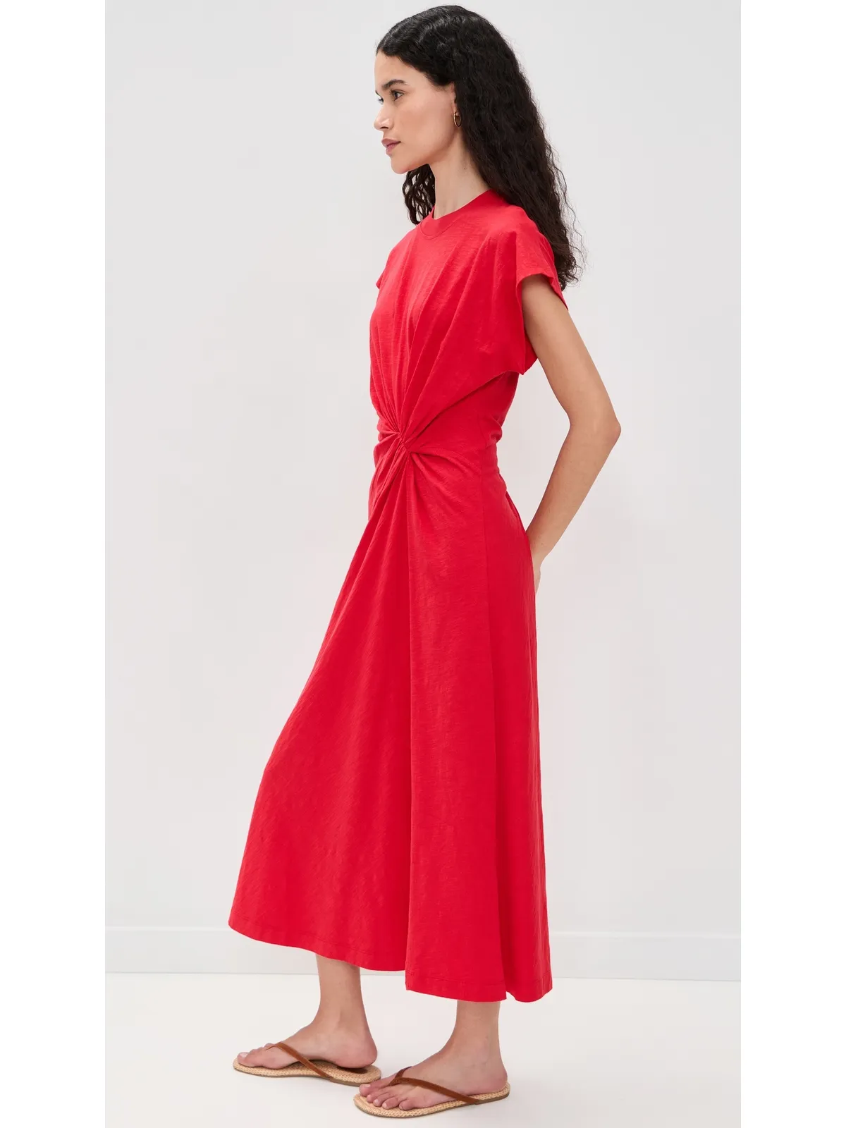 Apiece Apart Volta Twist Dress Samba Red - 画像4