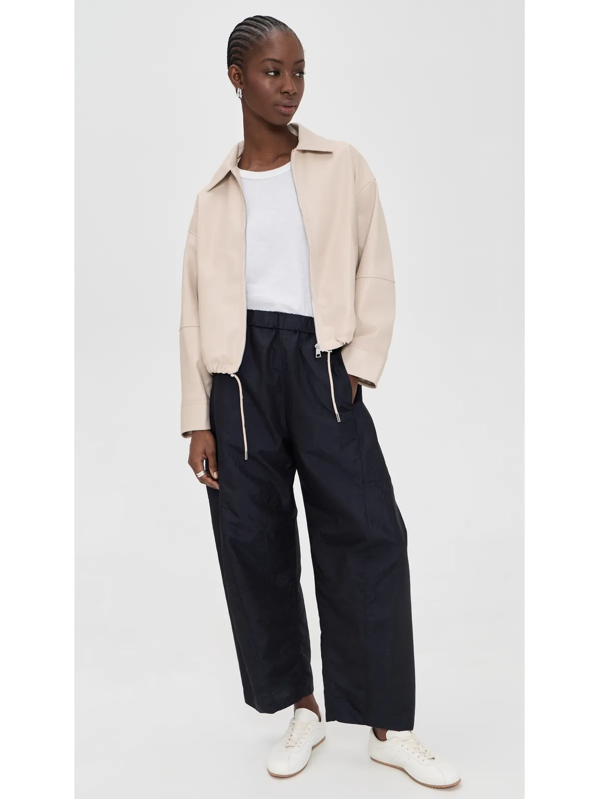 Apparis Ada Sans Faux Leather Jacket Latte M - 画像5