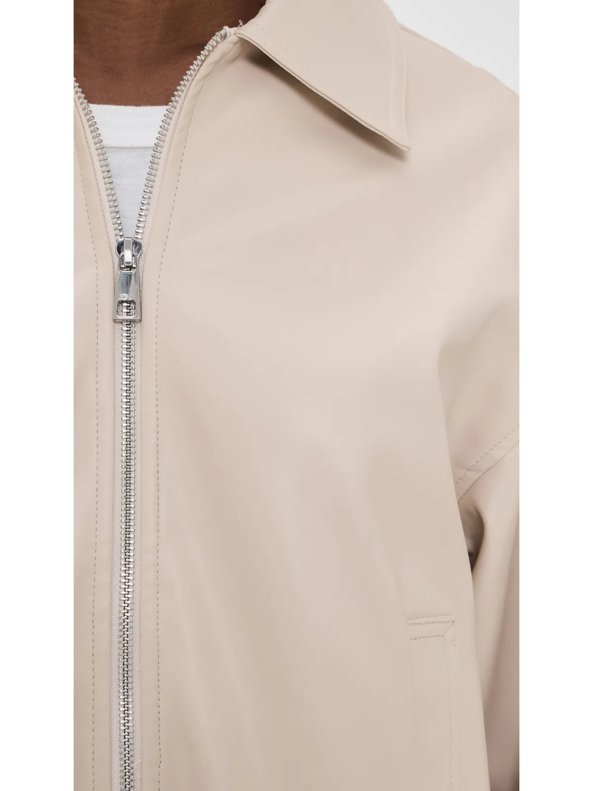 Apparis Ada Sans Faux Leather Jacket Latte M - 画像6