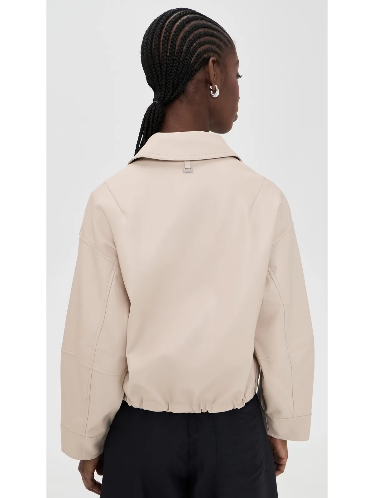 Apparis Ada Sans Faux Leather Jacket Latte M - 画像3
