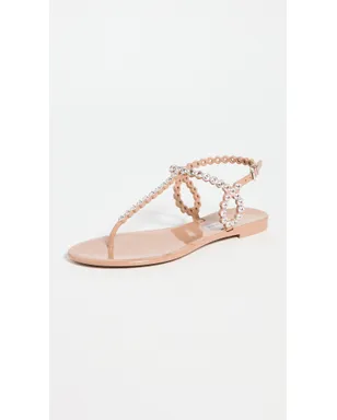 Aquazzura オールモスト・ベアー クリスタルジェリー・サンダル パウダーピンク - サムネイル2