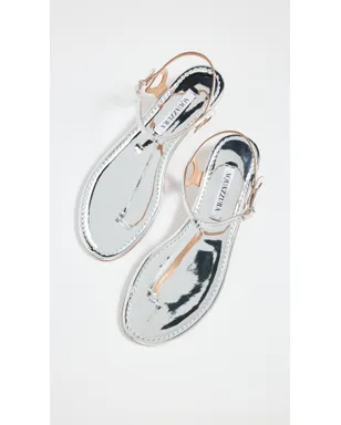 Aquazzura オールモスト・ベア・サンダル・フラット（シルバー） - サムネイル6