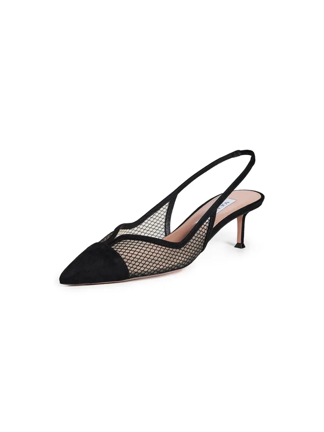 Aquazzura Aquazzura Gia メッシュスリングパンプスの商品画像