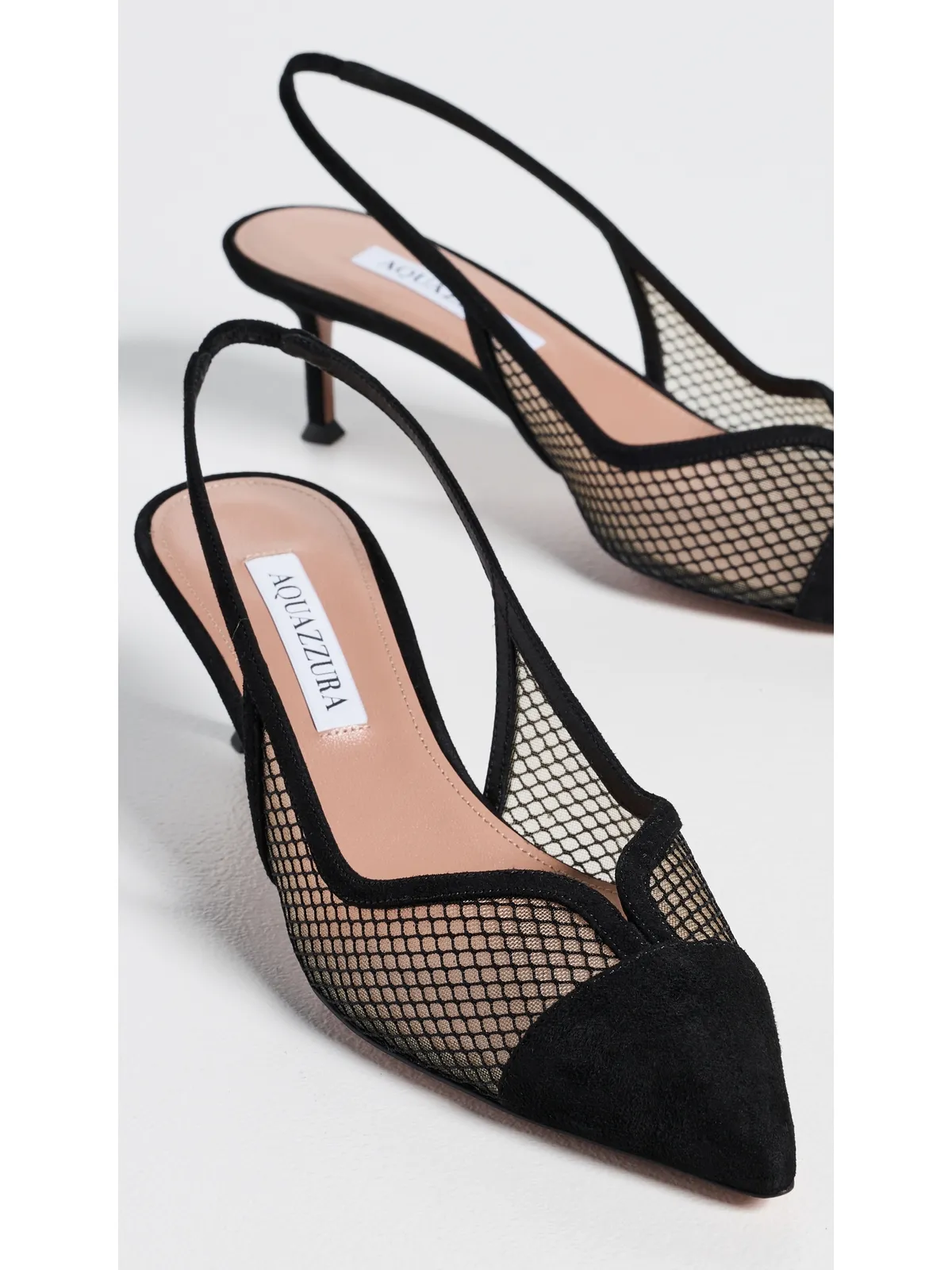 Aquazzura Gia メッシュスリングパンプス - 画像5