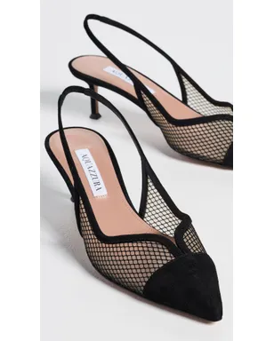 Aquazzura Gia メッシュスリングパンプス - サムネイル5