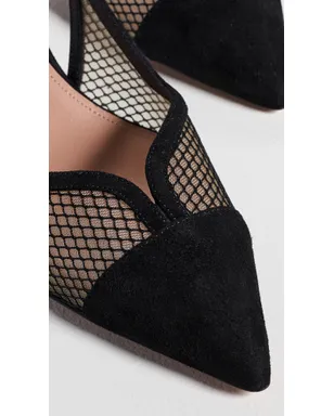 Aquazzura Gia メッシュスリングパンプス - サムネイル6