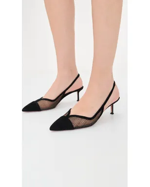 Aquazzura Gia メッシュスリングパンプス - サムネイル3