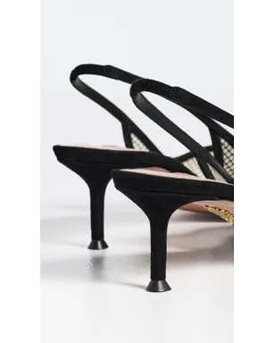 Aquazzura Gia メッシュスリングパンプス - サムネイル4