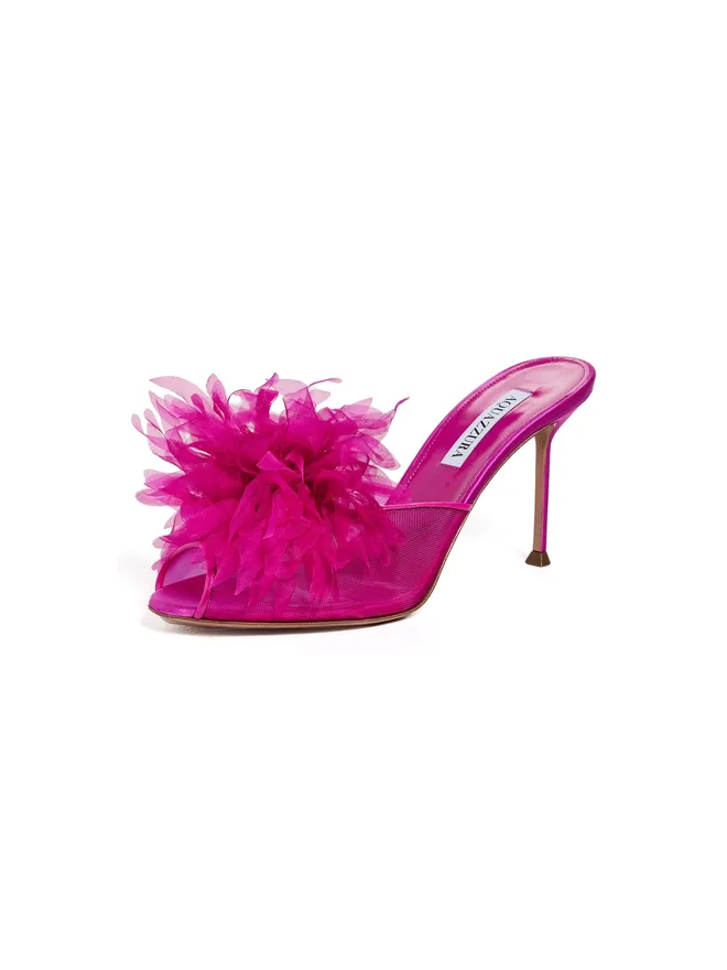 Aquazzura Aquazzura ポーム ミュール 85 アザレア ピンクの商品画像