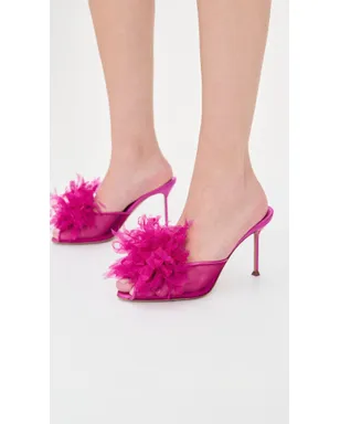 Aquazzura ポーム ミュール 85 アザレア ピンク - サムネイル3