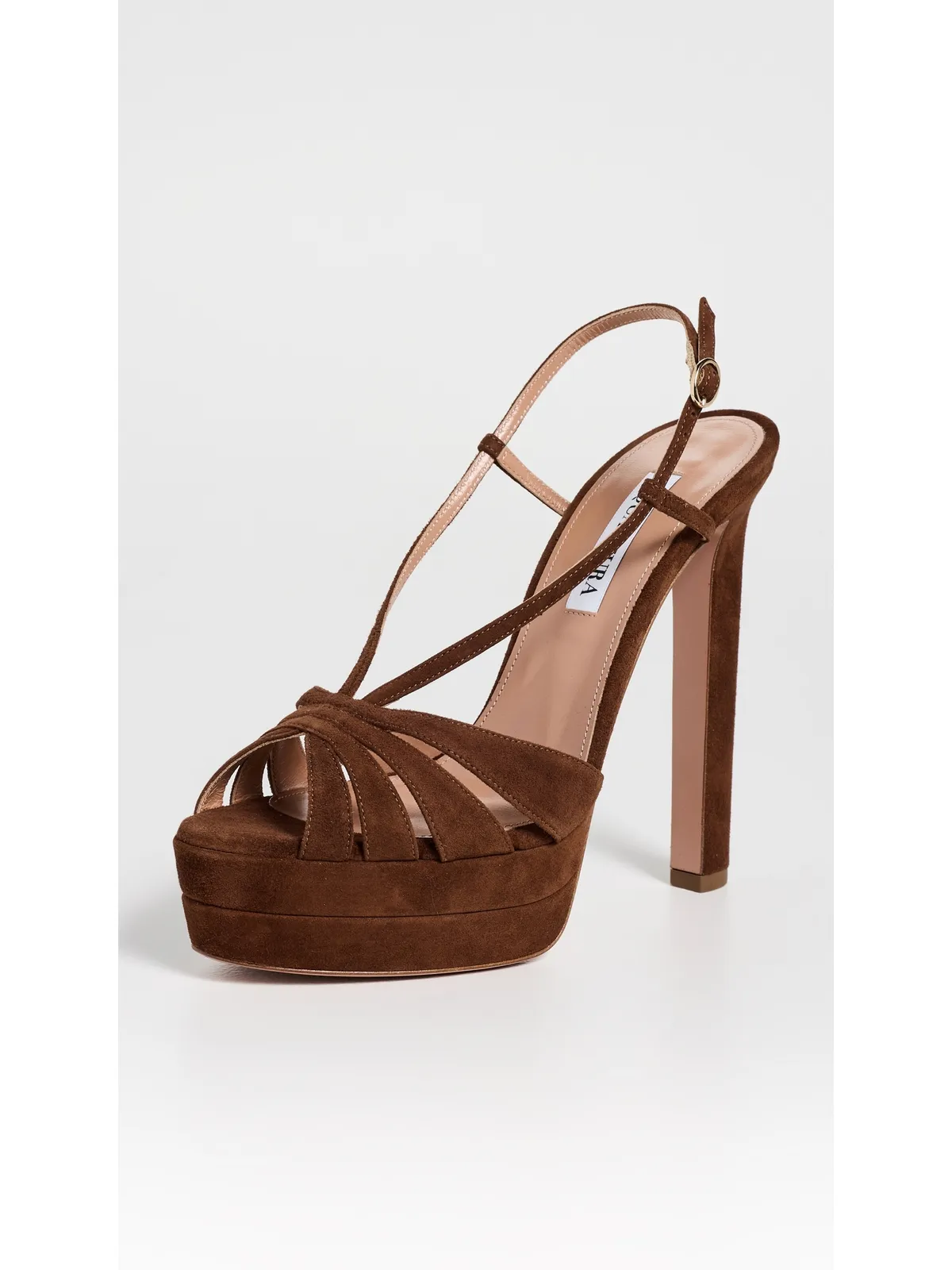 Aquazzura アミ プラトー サンダル ウォールナット - 画像2