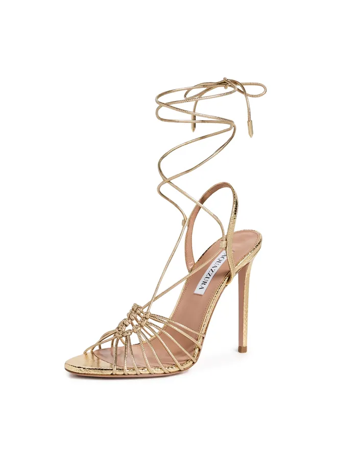 Aquazzura Aquazzura リトモ サンダル 105 ソフトゴールドの商品画像