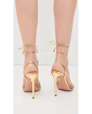 Aquazzura リトモ サンダル 105 ソフトゴールド - サムネイル4