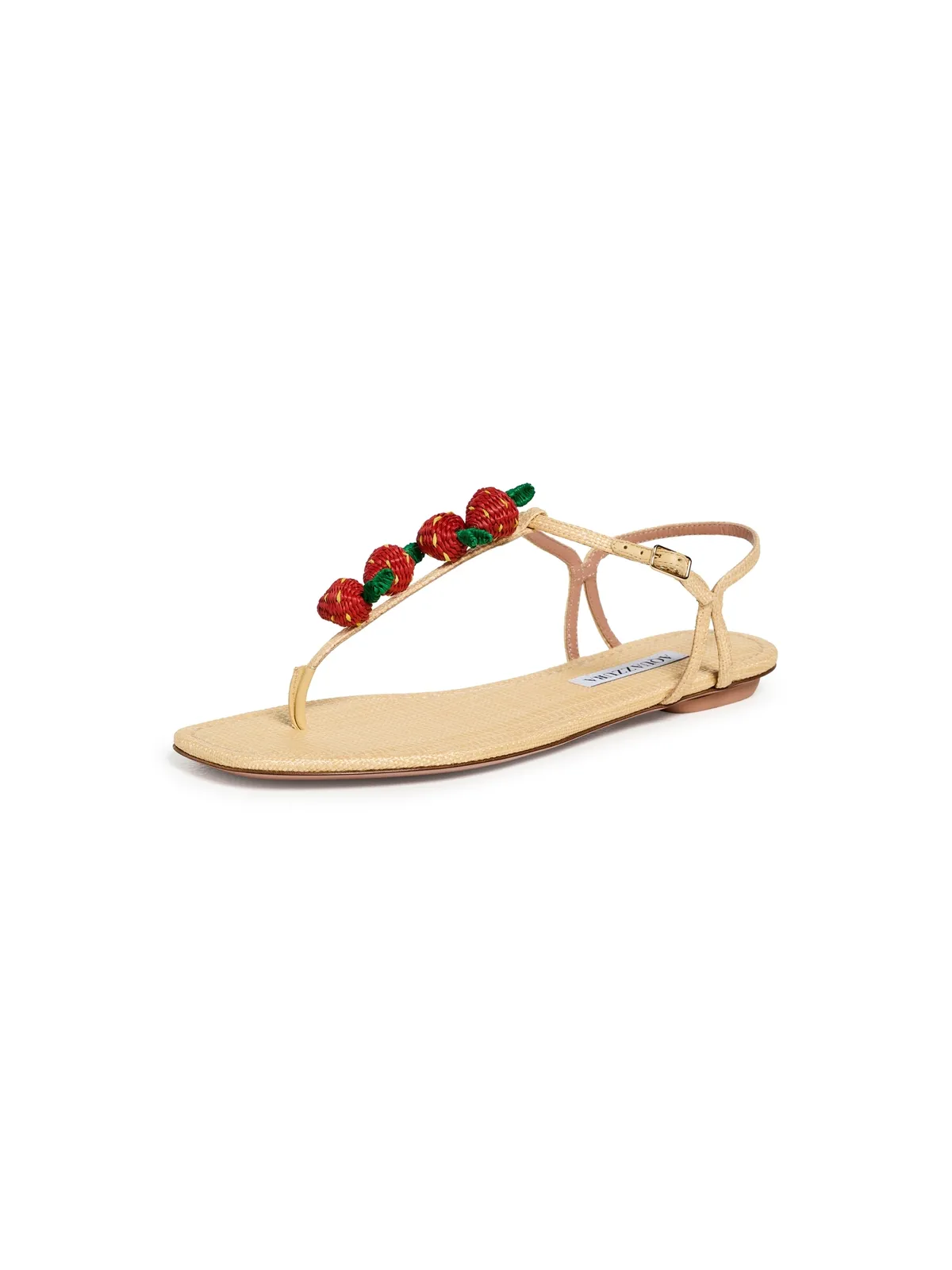 Aquazzura フラゴリーナ・シュガー・サンダル ナチュラル - 画像1